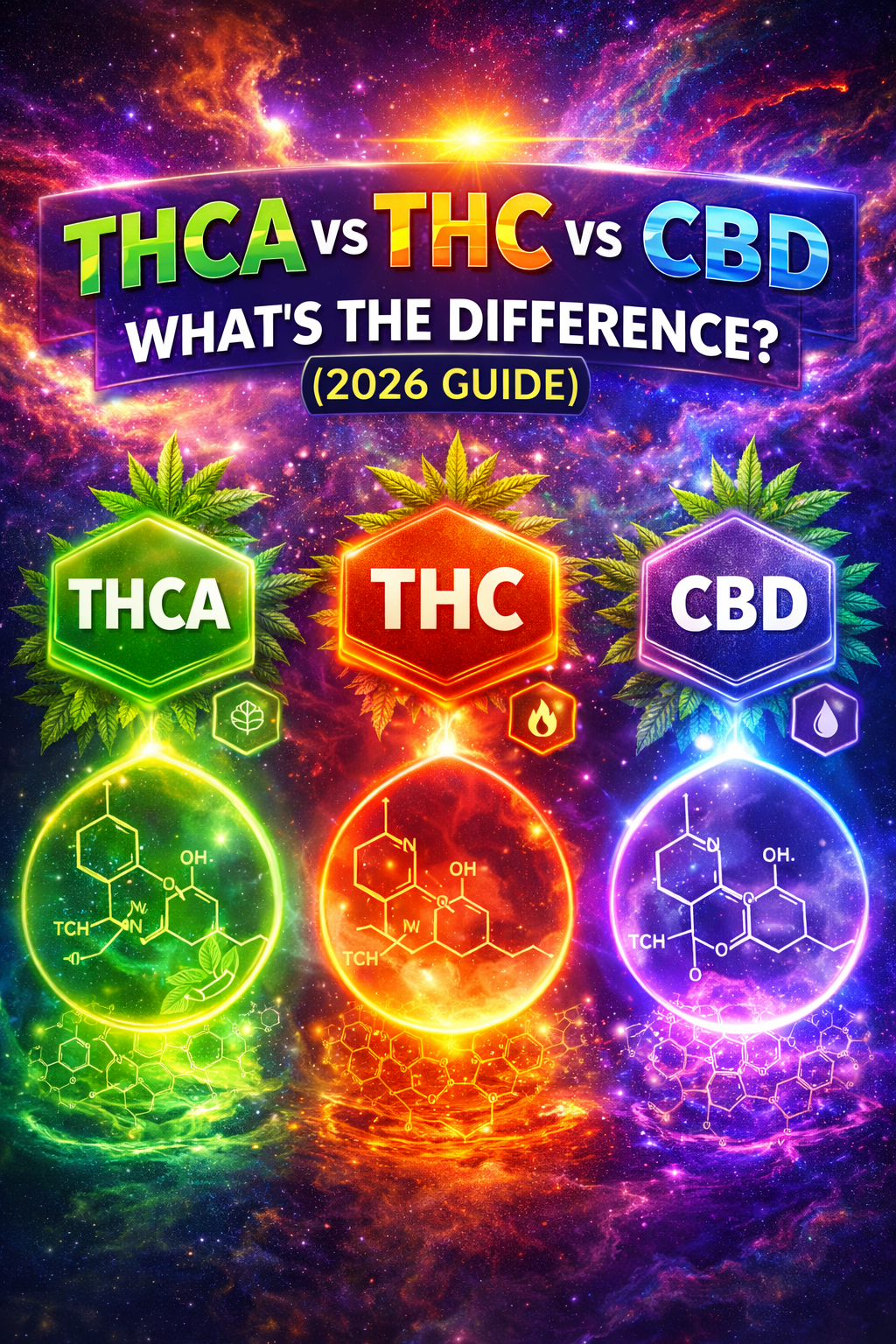 THCA vs THC vs CBD: What's the Difference? (2026 Guide)